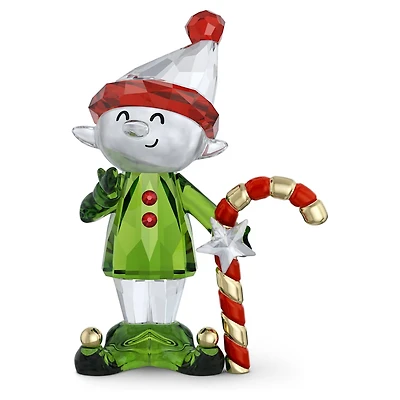 Holiday Cheers Dulcis Elf and Candy Cane by SWAROVSKI