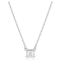 Stilla Attract pendant, Square cut, White, Rhodium plated by SWAROVSKI