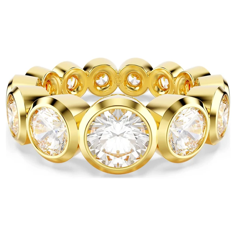 Imber ring, Mixed round cuts, White, Gold-tone plated by SWAROVSKI