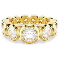 Imber ring, Mixed round cuts, White, Gold-tone plated by SWAROVSKI