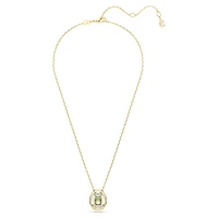 Chroma pendant, Octagon cut, Green, Gold-tone plated by SWAROVSKI