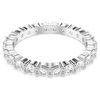 Matrix Vittore ring, Round cut, White, Silver-tone finish by SWAROVSKI