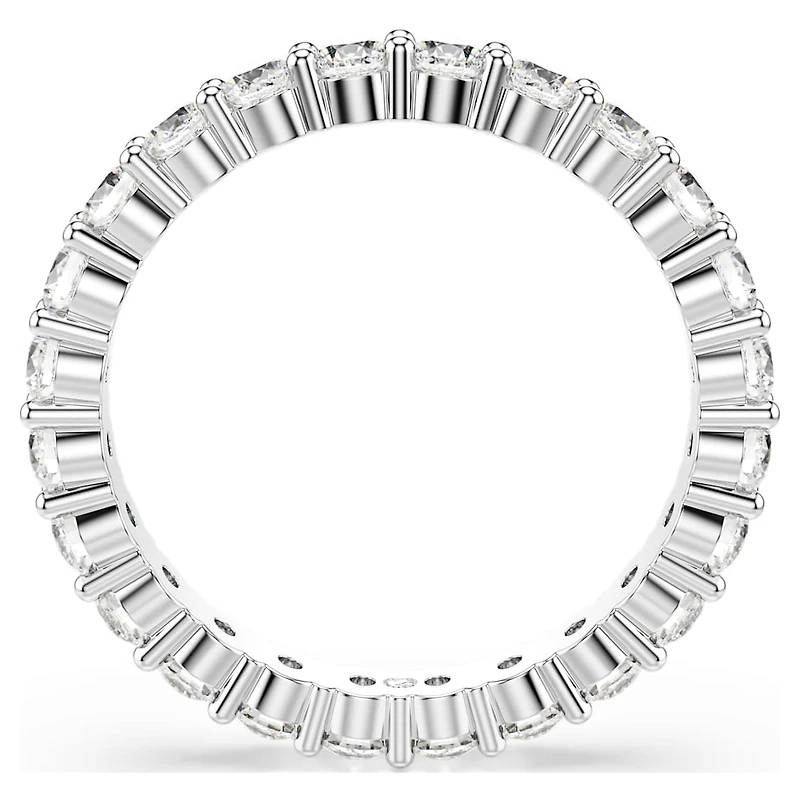 Matrix Vittore ring, Round cut, White, Silver-tone finish by SWAROVSKI
