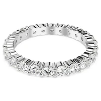 Matrix Vittore ring, Round cut, White, Silver-tone finish by SWAROVSKI