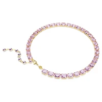 Millenia necklace, Octagon cut, Purple, Gold-tone plated by SWAROVSKI