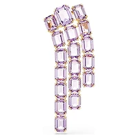 Millenia brooch, Octagon cut, Purple, Gold-tone plated by SWAROVSKI