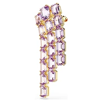 Millenia brooch, Octagon cut, Purple, Gold-tone plated by SWAROVSKI