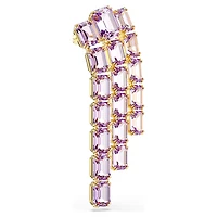 Millenia brooch, Octagon cut, Purple, Gold-tone plated by SWAROVSKI