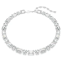 Millenia necklace, Octagon cut, White, Rhodium plated by SWAROVSKI