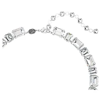 Millenia necklace, Octagon cut, White, Rhodium plated by SWAROVSKI