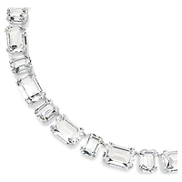 Millenia necklace, Octagon cut, White, Rhodium plated by SWAROVSKI