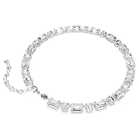 Millenia necklace, Octagon cut, White, Rhodium plated by SWAROVSKI