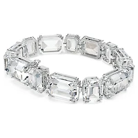 Millenia bracelet, Octagon cut, White, Rhodium plated by SWAROVSKI