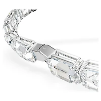Millenia necklace, Octagon cut, White, Rhodium plated by SWAROVSKI