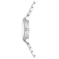 Matrix 3-link watch, Swiss Made, Metal bracelet, Silver Tone, Stainless steel by SWAROVSKI