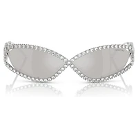 Sunglasses, Mask shape, SK7024, Silver Tone by SWAROVSKI