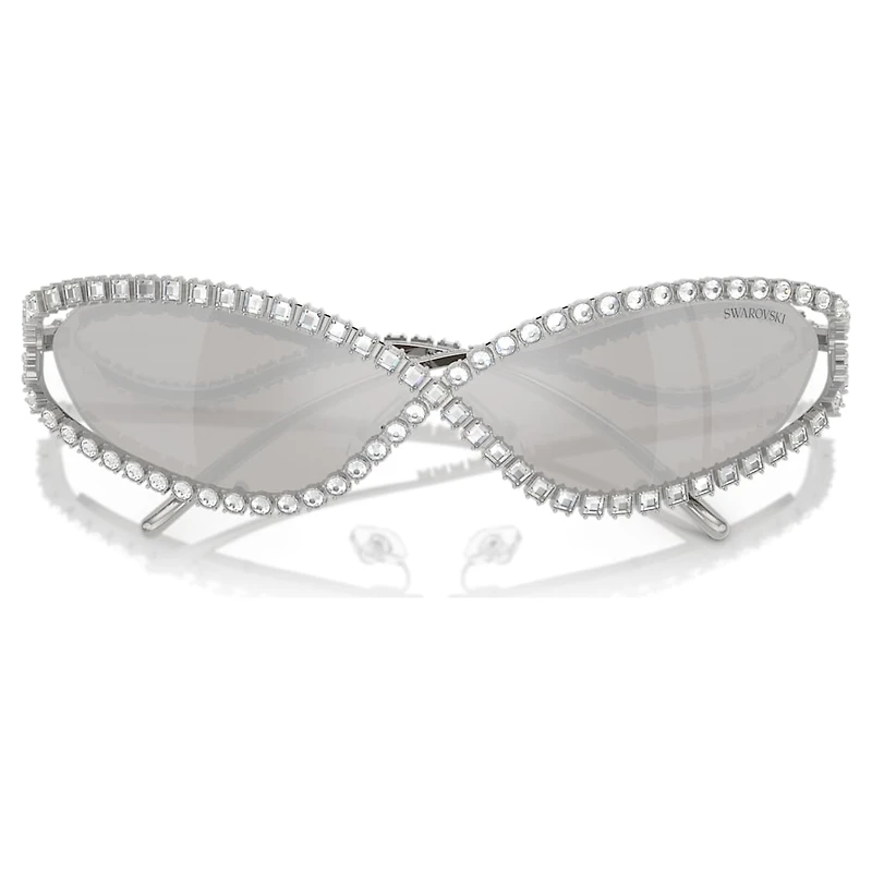 Sunglasses, Mask shape, SK7024, Silver Tone by SWAROVSKI