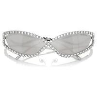 Sunglasses, Mask shape, SK7024, Silver Tone by SWAROVSKI