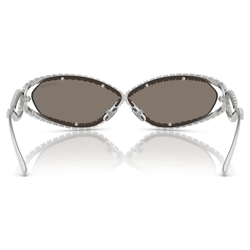 Sunglasses, Mask shape, SK7024, Silver Tone by SWAROVSKI