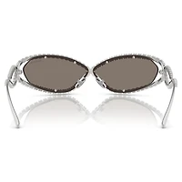 Sunglasses, Mask shape, SK7024, Silver Tone by SWAROVSKI