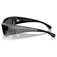 Sunglasses, Mask shape, SK6027, Black by SWAROVSKI