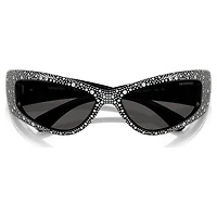 Sunglasses, Mask shape, SK6027, Black by SWAROVSKI