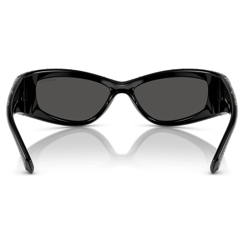 Sunglasses, Mask shape, SK6027, Black by SWAROVSKI