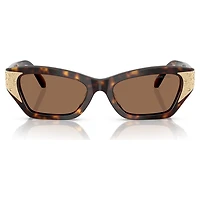 Sunglasses, Cat-Eye shape, SK6029, Brown by SWAROVSKI