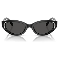 Sunglasses, Cat-Eye shape, SK6030, Black by SWAROVSKI