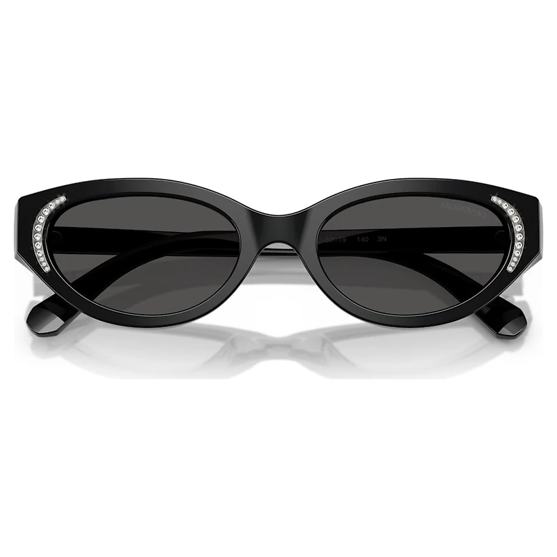 Sunglasses, Cat-Eye shape, SK6030, Black by SWAROVSKI