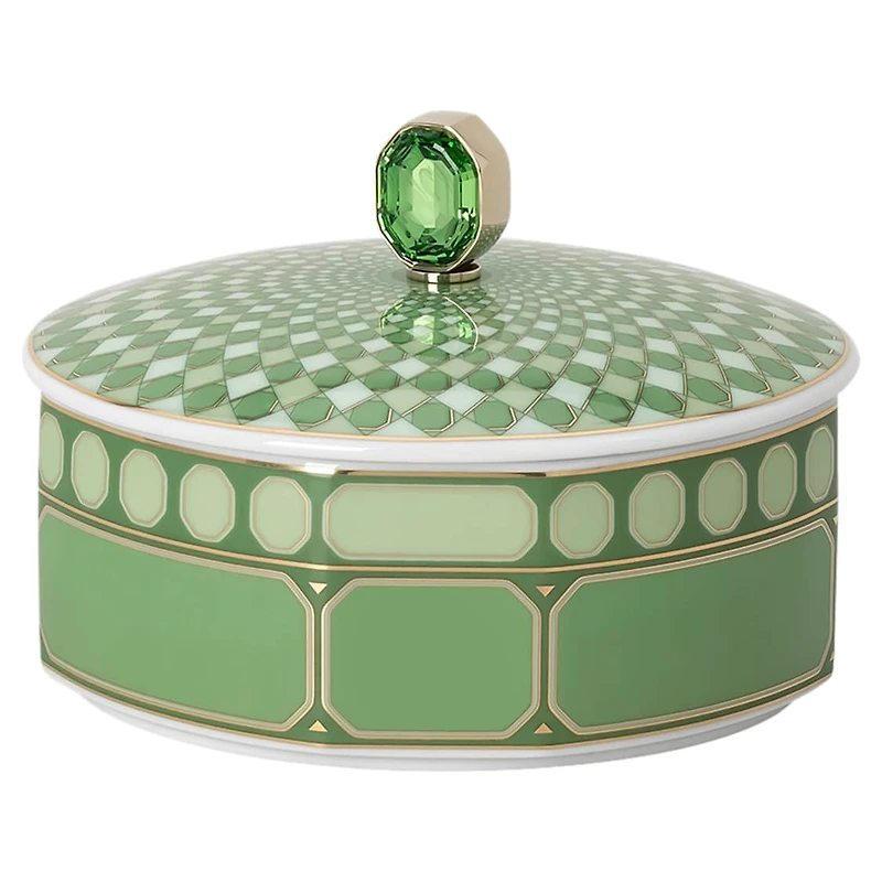 Signum box, Porcelain, Green by SWAROVSKI