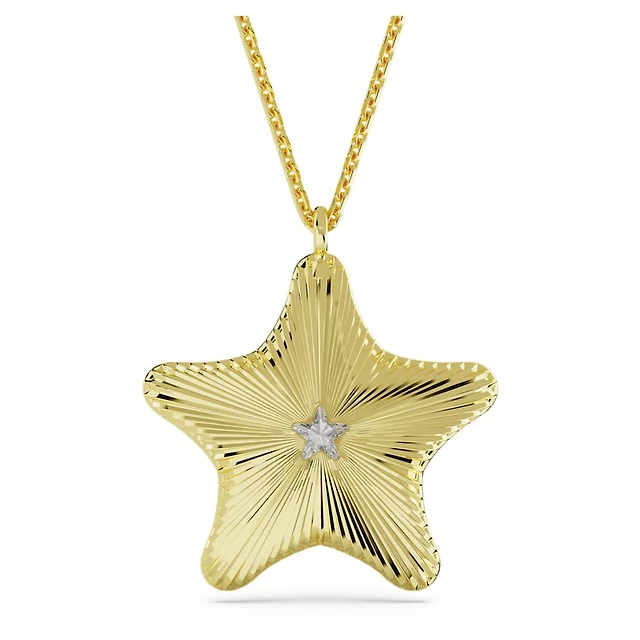 Shop Swarovski Idyllia SCS pendant, Starfish, Blue, Gold-tone