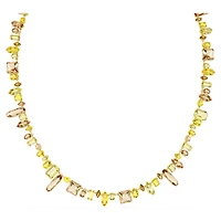 Gema strandage, Mixed cuts, Yellow, Gold-tone plated by SWAROVSKI