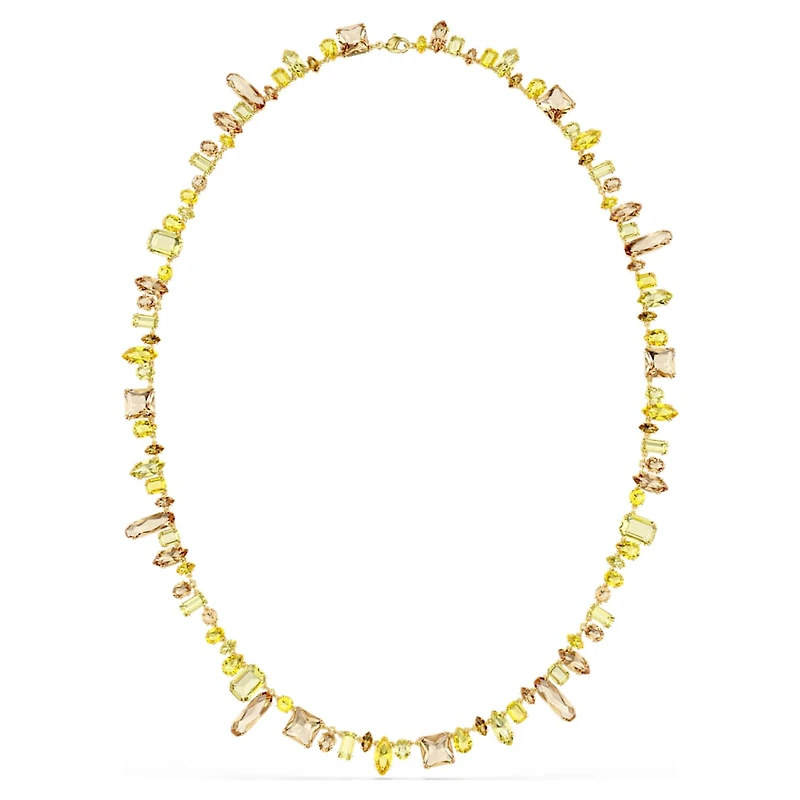 Gema strandage, Mixed cuts, Yellow, Gold-tone plated by SWAROVSKI