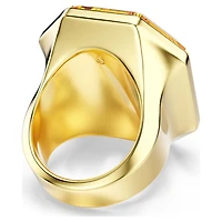 Lucent cocktail ring, Octagon shape, Yellow, Gold-tone plated by SWAROVSKI