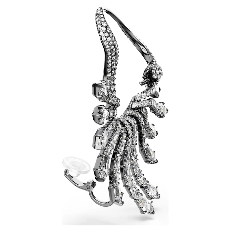 The Vienna Collection ear cuff, Swan, White, Ruthenium plated by SWAROVSKI