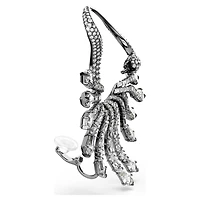 The Vienna Collection ear cuff, Swan, White, Ruthenium plated by SWAROVSKI