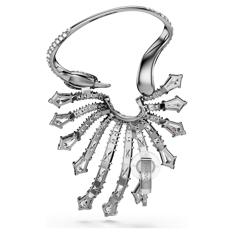 The Vienna Collection ear cuff, Swan, White, Ruthenium plated by SWAROVSKI
