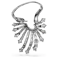 The Vienna Collection ear cuff, Swan, White, Ruthenium plated by SWAROVSKI