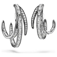 The Vienna Collection ear cuff set (3), Feather, Ruthenium plated by SWAROVSKI