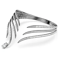 The Vienna Collection choker, Feather, White, Ruthenium plated by SWAROVSKI