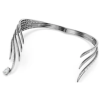 The Vienna Collection choker, Feather, White, Ruthenium plated by SWAROVSKI