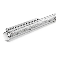 Crystalline ballpoint pen, Gray, Gray lacquered, Chrome Plated by SWAROVSKI