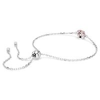 Birthstone bracelet, Square cut, June, Pink, Rhodium plated by SWAROVSKI
