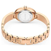 Crystal Rock oval watch, Swiss Made, Crystal bracelet, Gray, Rose gold-tone finish by SWAROVSKI