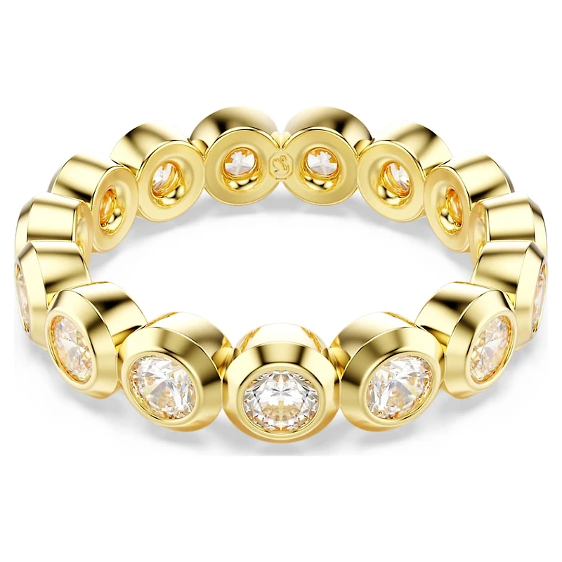 Imber ring, Round cut, White, Gold-tone plated by SWAROVSKI