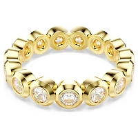 Imber ring, Round cut, White, Gold-tone plated by SWAROVSKI