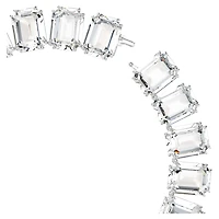 Millenia Tennis necklace, Oversized crystals, Octagon cut, White, Rhodium plated by SWAROVSKI