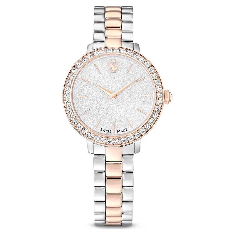 Matrix 3-link watch, Swiss Made, Metal bracelet, Silver Tone