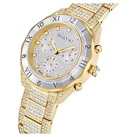 Dextera lux watch, Swiss Made, Metal bracelet, Gold tone, Gold-tone finish by SWAROVSKI